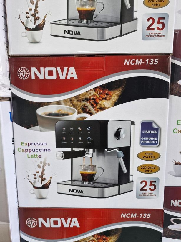 اسپرسوساز NOVA نوا NCM-135 اتوماتیک لمسی پمپ 25 بار