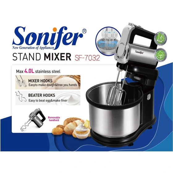 همزن سونیفر SF-7032 کاسه چرخشی ۴لیتری اصل