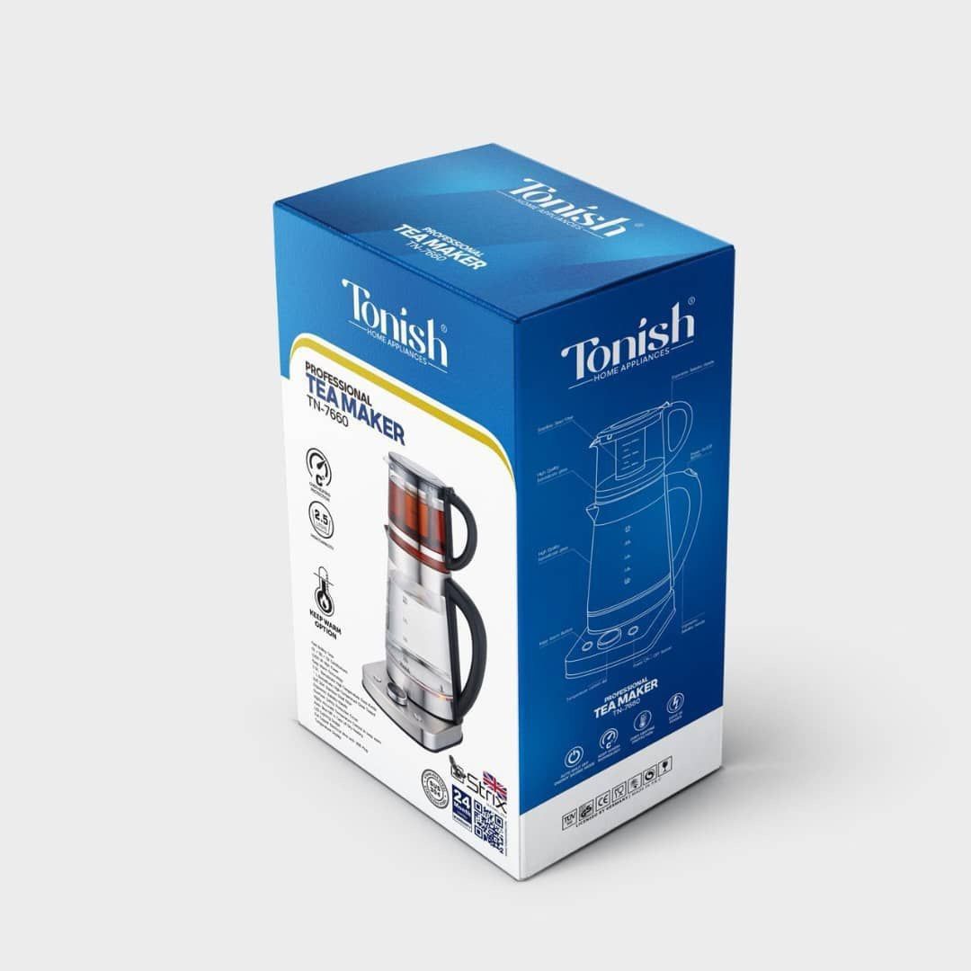 چای ساز روهمی تونیش Tonish TN-7660 دوسال ضمانت مجهز به المنت strix انگلستان و گرم نگهدارنده