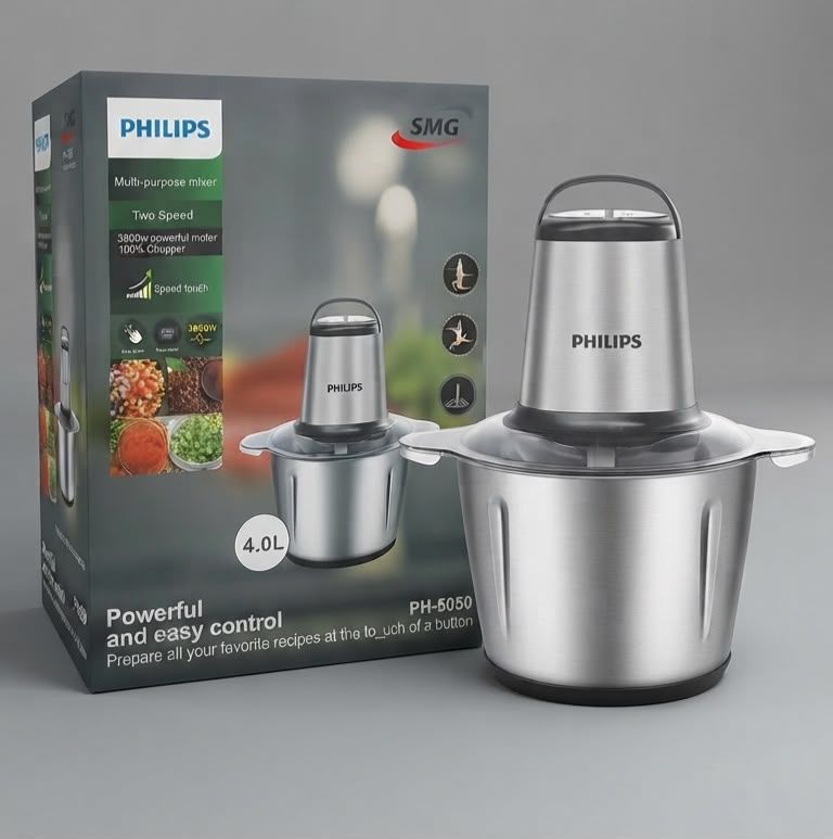 خردکن برقی فیلیپس مدل PH-5050 | ظرفیت ۴ لیتری و تیغه استیل ضدزنگ