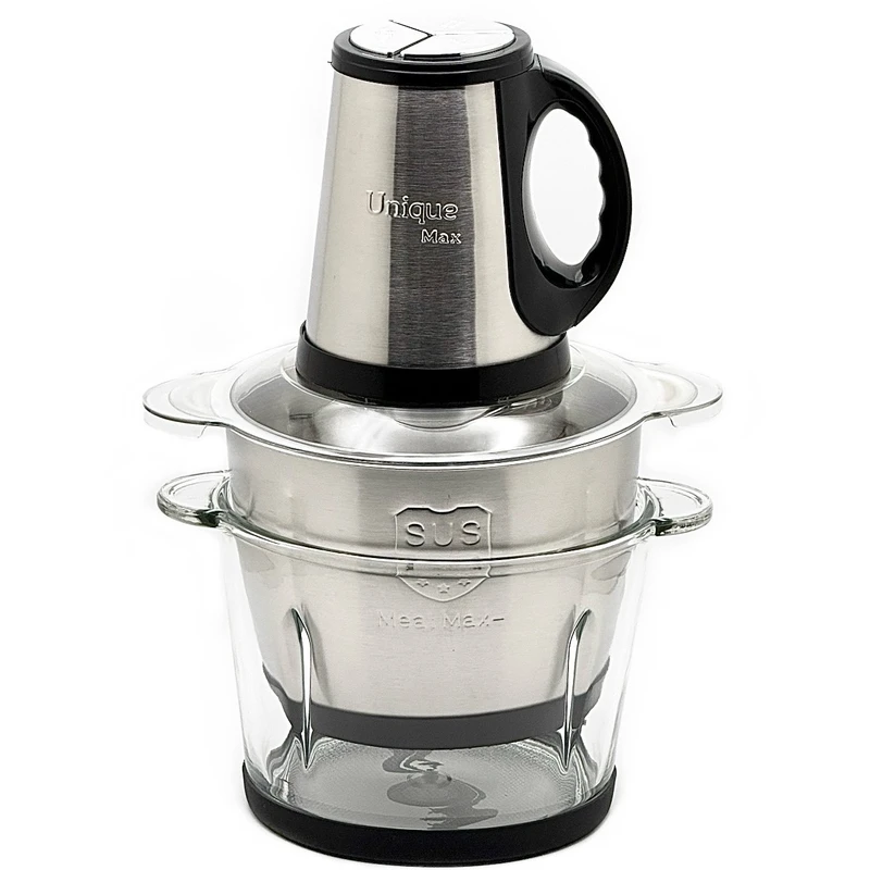 خردکن دوکاسه یونیک مکس UM-8003 ظرفیت 4لیتر توان 3800 وات دارای تیغ یدک