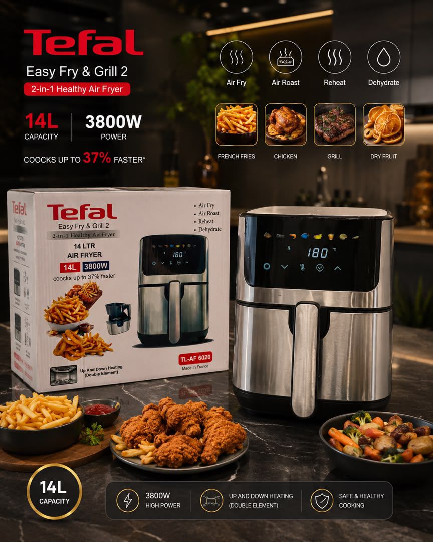 سرخ‌کن تفال Tefal TL-AF 6020 Easy Fry & Grill  دو المنت ۱۴ لیتر